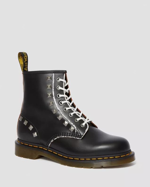 Dr. Martens 8 Loch Stiefel 1460 STUD LEATHER ANKLE BOOTS Schwarz Black ModeRockCenter