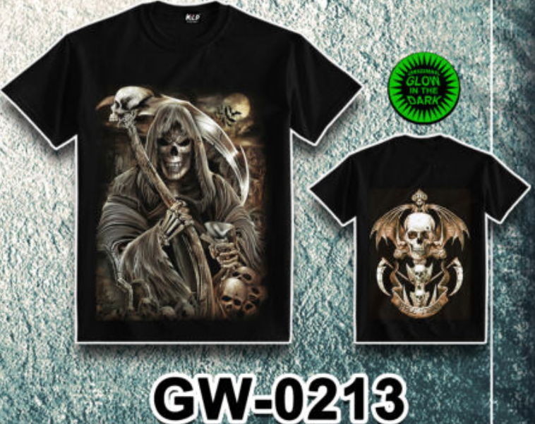 WILD - Glow in the Dark T-Shirt Totenkopf GW-0213