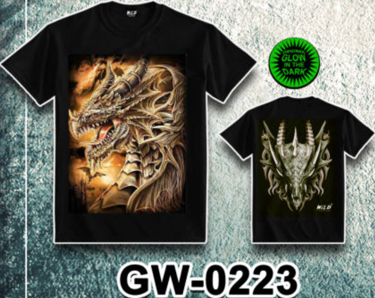 WILD - Glow in the Dark T-Shirt Drache GW-0223