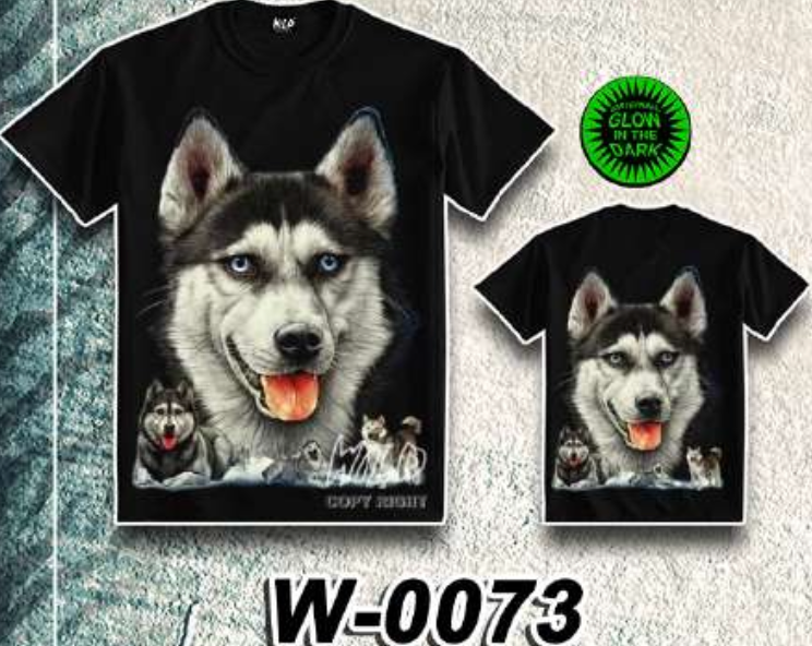 WILD - Glow in the Dark T-Shirt Wolf W-0073