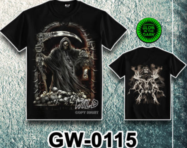 WILD - Glow in the Dark T-Shirt Totenkopf GW-0115