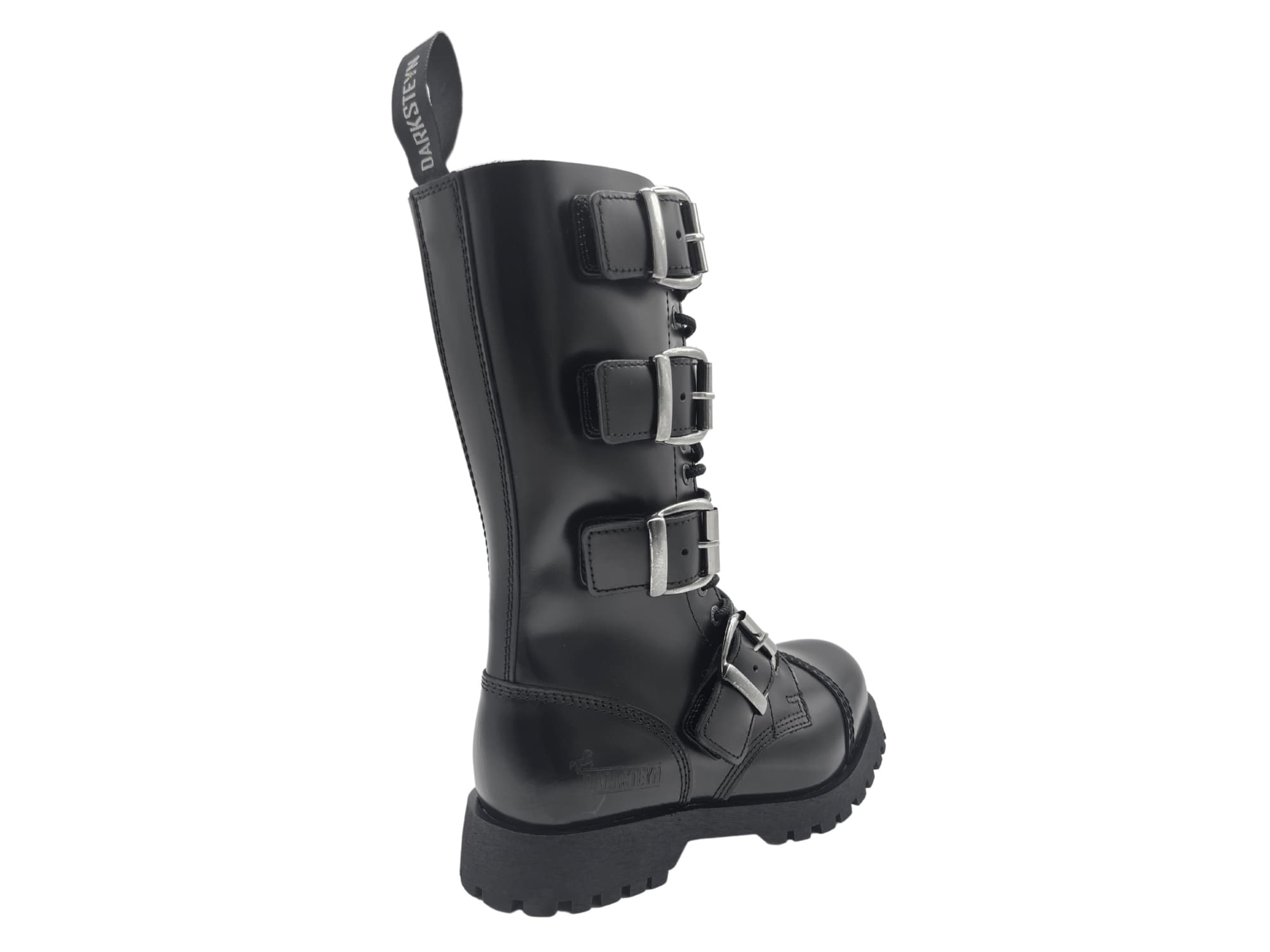 Darksteyn Schuhe 14 Eye 4 Buckle Ranger Premium Boots Black Springerstiefel