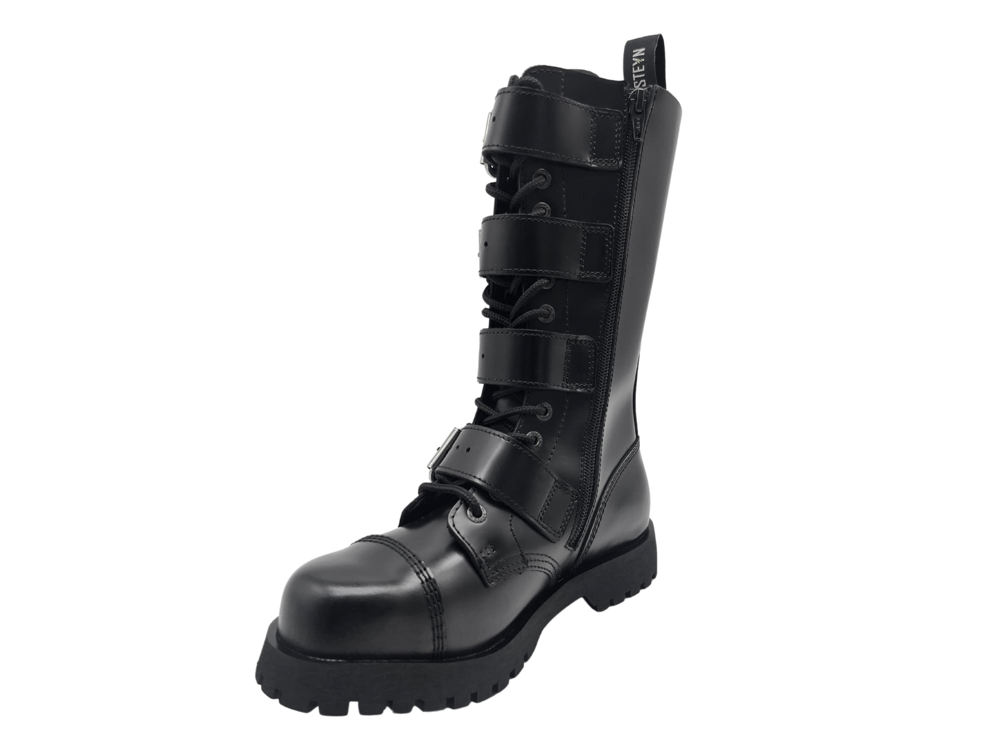 Darksteyn Schuhe 14 Eye 4 Buckle Ranger Premium Boots Black Springerstiefel