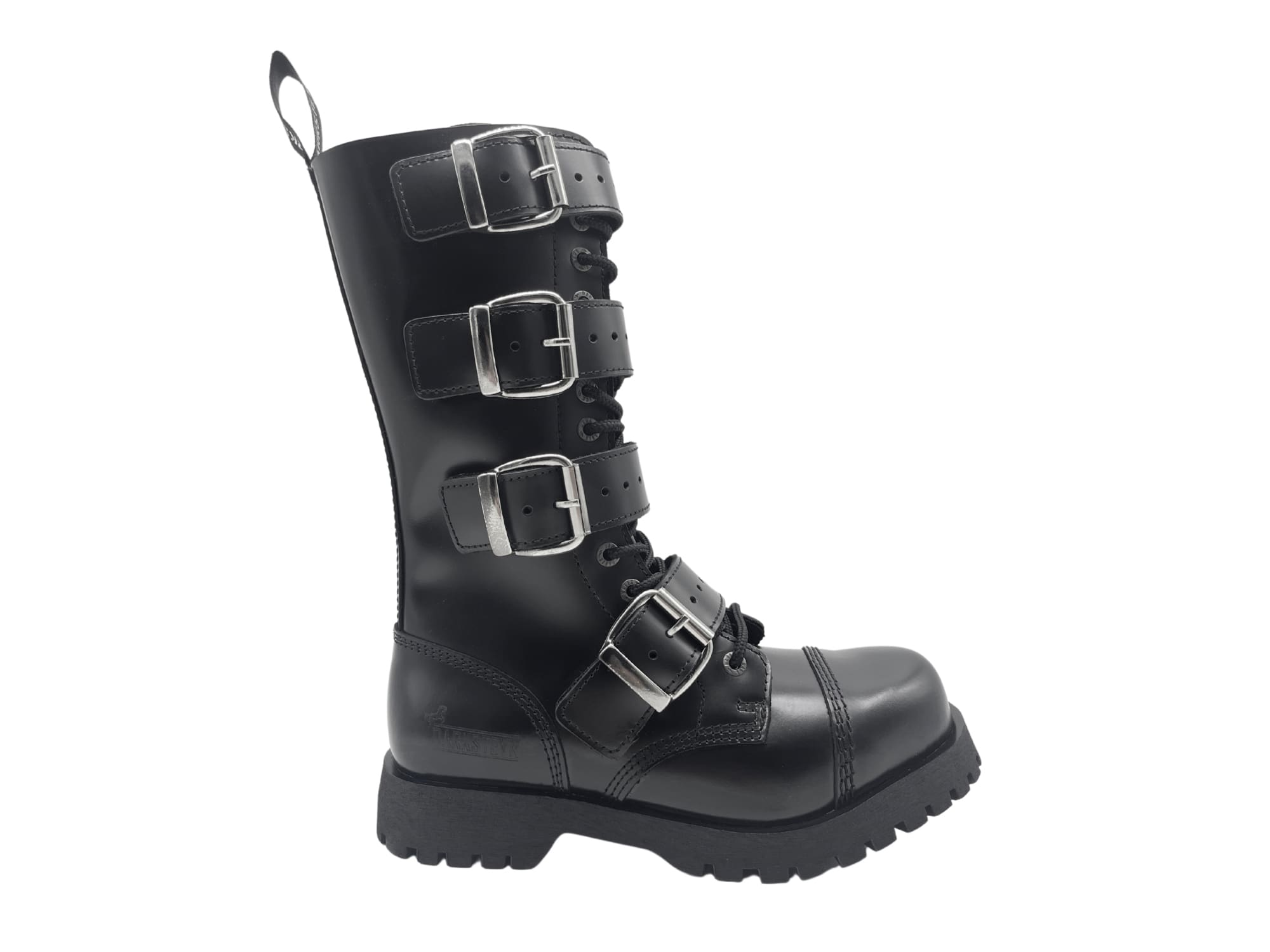 Darksteyn Schuhe 14 Eye 4 Buckle Ranger Premium Boots Black Springerstiefel