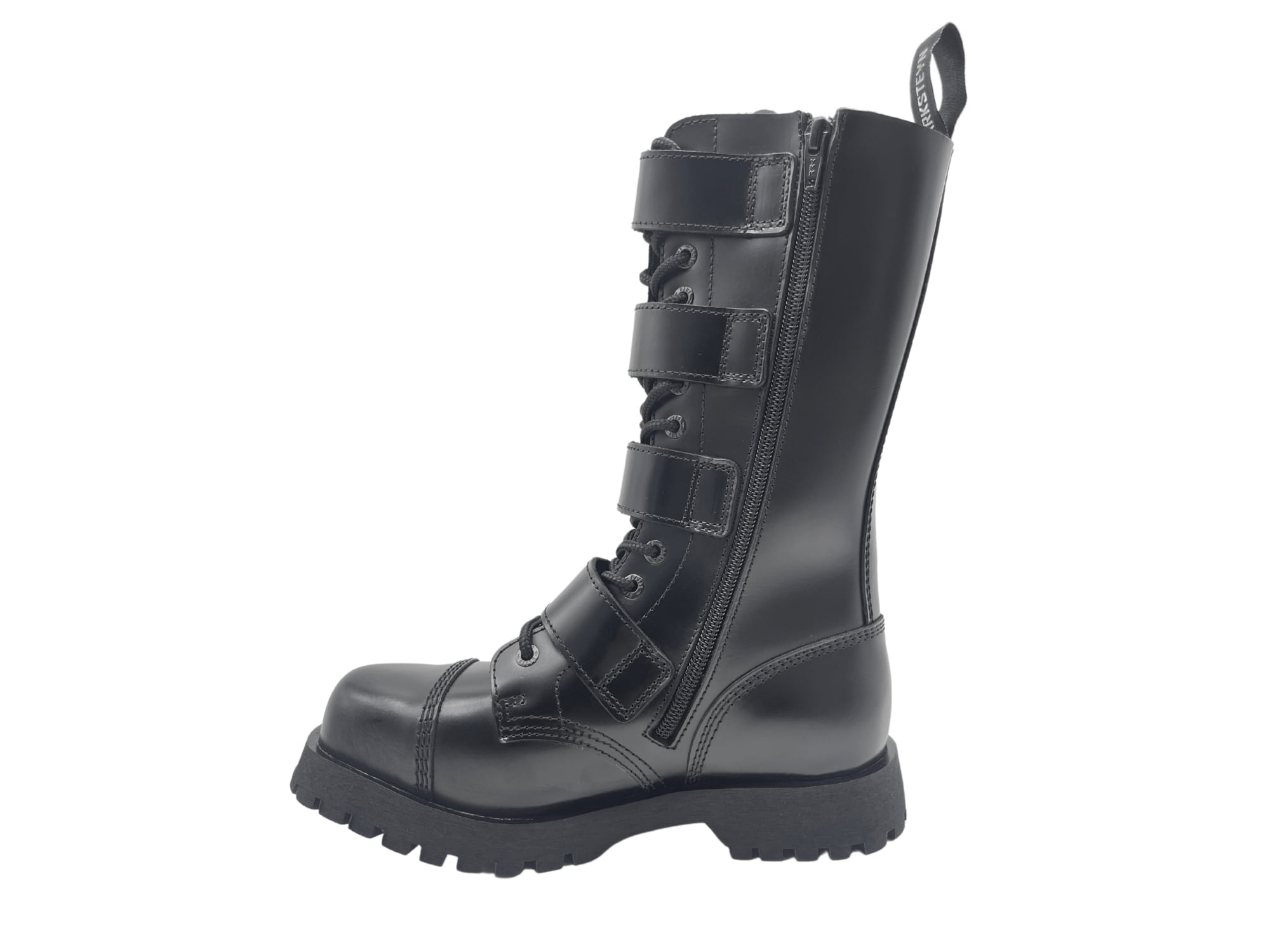 Darksteyn Schuhe 14 Eye 4 Buckle Ranger Premium Boots Black Springerstiefel