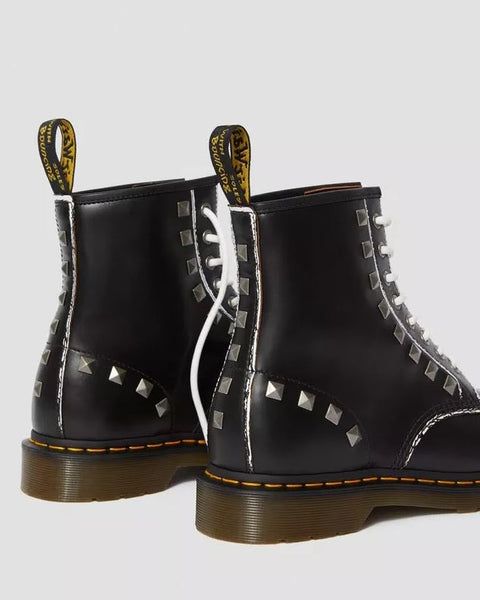 Dr. Martens 8-Loch Stiefel 1460 STUD LEATHER ANKLE BOOTS Schwarz Black Echtleder Nieten