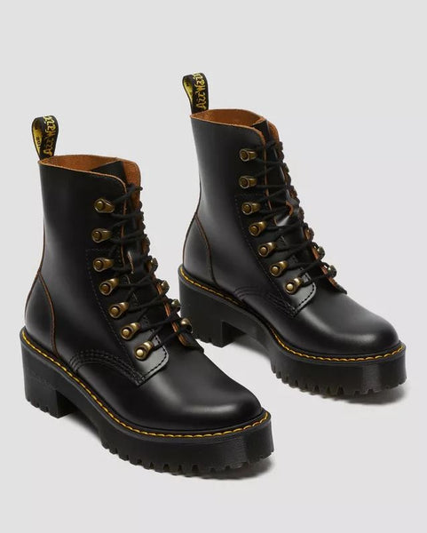 Dr.Martens LEONA VINTAGE SMOOTH Echtleder Schwarz 22601001