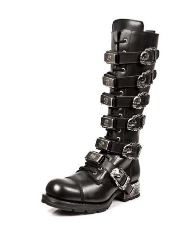 New Rock Schuhe High Boots M-MR009-C1 Stiefel Gothic Echtleder