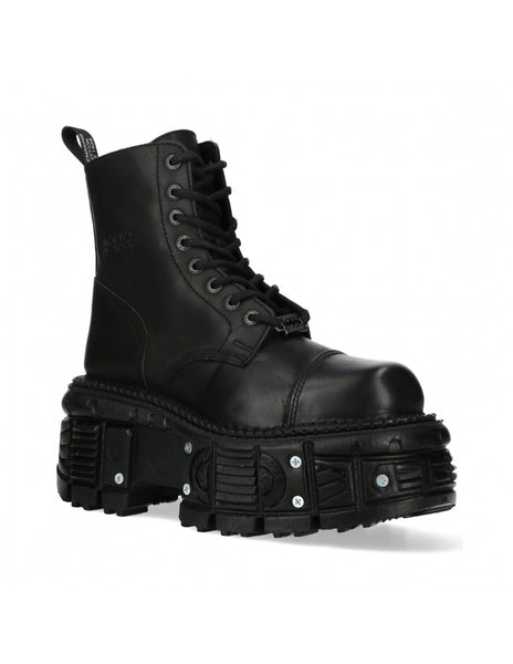 New Rock Shoes Boots Stiefel TANK083-C1 Gothic Tank Collection Black Echtleder