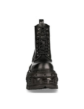 Lade das Bild in den Galerie-Viewer, New Rock Shoes Boots Stiefel M-MILI084N-S5 Gothic Tank Collection Black Echtleder
