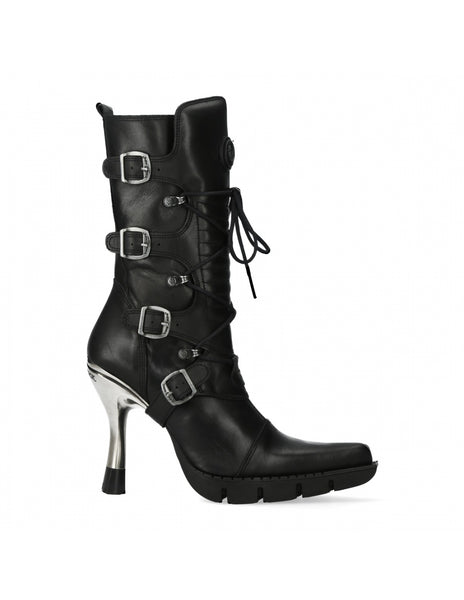 New Rock BOOT BLACK NEW M-9373-S13 Echtleder Stiefel Boots Schwarz