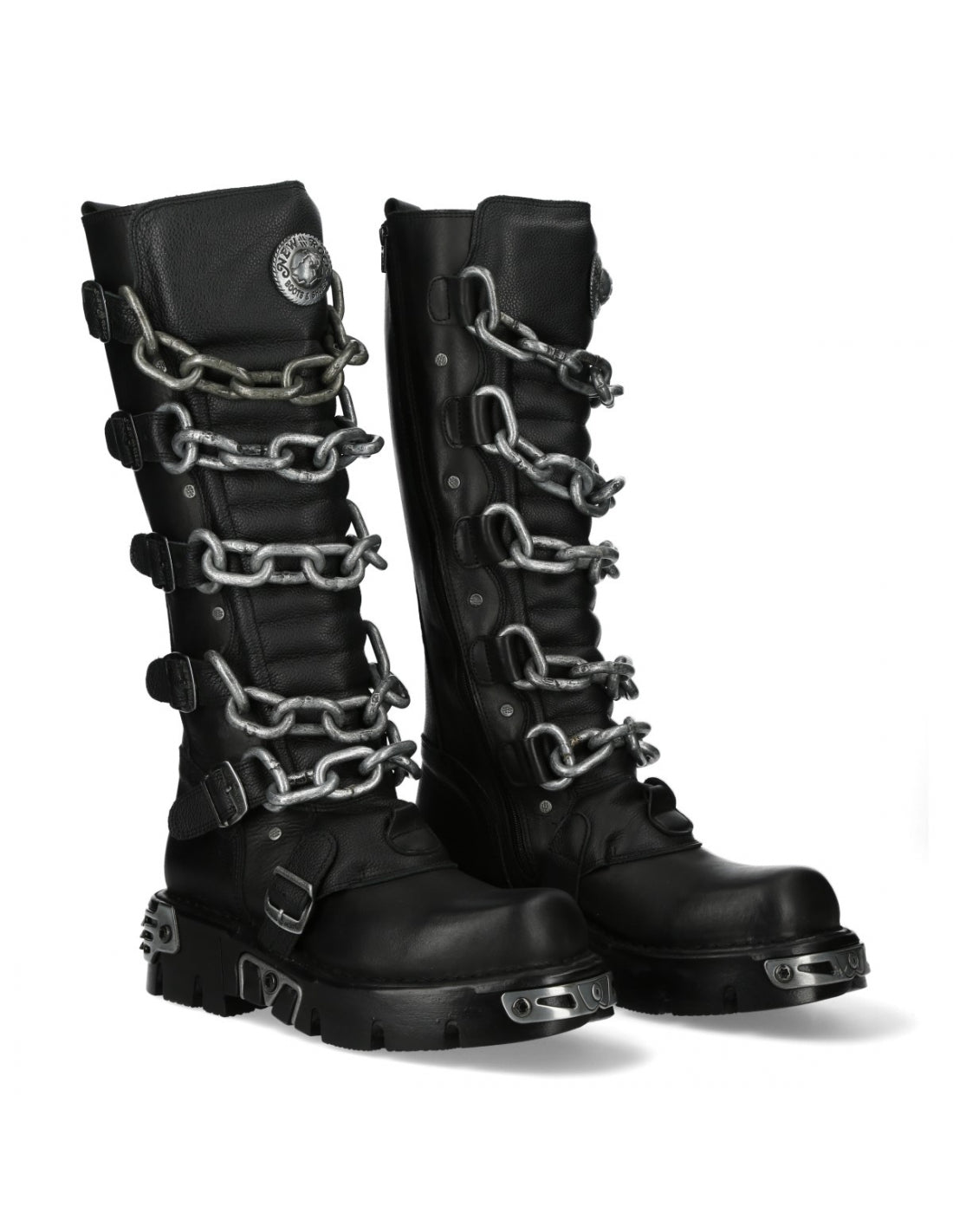 New Rock Schuhe Shoes Boots Stiefel M-718-C2 Gothic Echtleder Ketten