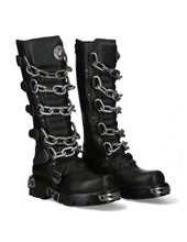 Lade das Bild in den Galerie-Viewer, New Rock Schuhe Shoes Boots Stiefel M-718-C2 Gothic Echtleder Ketten
