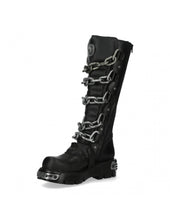 Lade das Bild in den Galerie-Viewer, New Rock Schuhe Shoes Boots Stiefel M-718-C2 Gothic Echtleder Ketten
