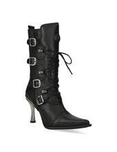 Lade das Bild in den Galerie-Viewer, New Rock BOOT BLACK NEW M-9373-S2 Echtleder Stiefel Boots Schwarz
