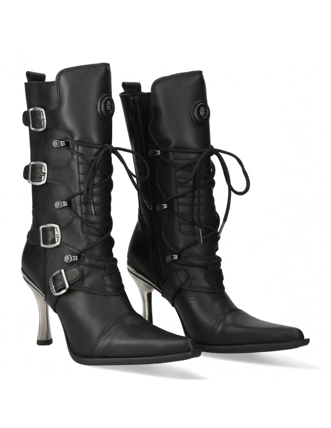 New Rock BOOT BLACK NEW M-9373-S2 Echtleder Stiefel Boots Schwarz