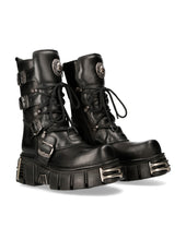 Lade das Bild in den Galerie-Viewer, New Rock Schuhe Shoes Boots Stiefel M-373-C91 Bikerstiefel Gothic Echtleder
