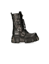 Lade das Bild in den Galerie-Viewer, New Rock Schuhe Shoes Boots Stiefel M-373-C91 Bikerstiefel Gothic Echtleder
