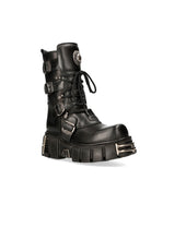 Lade das Bild in den Galerie-Viewer, New Rock Schuhe Shoes Boots Stiefel M-373-C91 Bikerstiefel Gothic Echtleder
