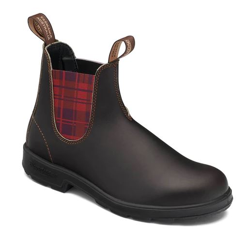 Blundstone Classic Schuhe 2100 Brown Tartan Chelsea Boots Unisex Stiefel