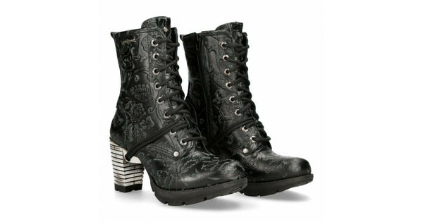 New Rock Schuhe Damen- Stiefelette Stiefel Absatz Boots Gothic M.TR001-S24