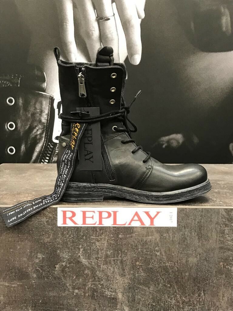 Replay Women s Shoes Shoes Boots Ankle Boots Leather Amory Head Banger ModeRockCenter