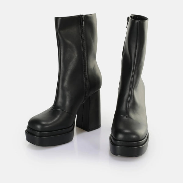 Buffalo Platform Shoes 90s boots ankle boots (similar to the former: T 24400 II / T 24401) vegan black