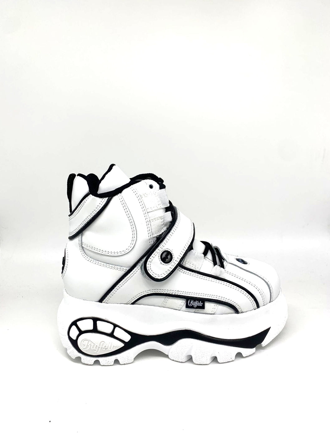 London Classic Boots Plateau Schuhe 90er White/Black Wei – ModeRockCenter